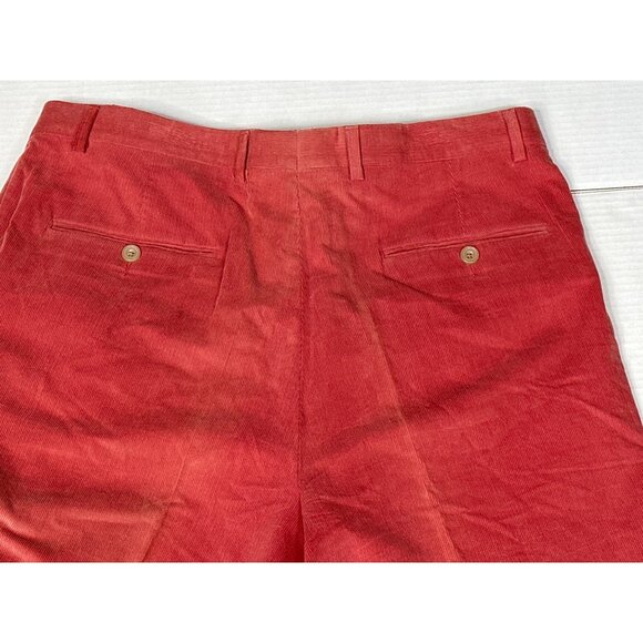 Hickey Freeman Devon Corduroy Rust Pants Men’s 36R 100% Cotton Raw Hem New - Picture 7 of 9